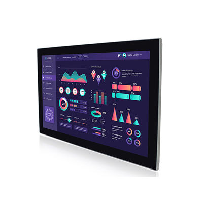 Weatherproof 21.5&quot; 24v Industrial Dual Lan Pc Panel Touch Screen Fanless