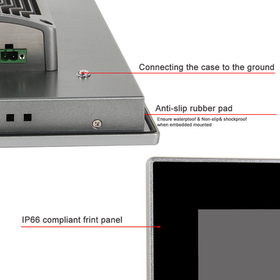 15&quot; 8th Gen I3 Linux Capacitive Multi Touch Panel Fanless Industrial AIO PC