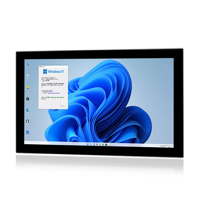 21.5&quot; Fanless Embedded Touch Panel PC HMI Industrial Linux PC With RS232/422/485