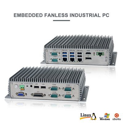 Celeron J6412 Industrial Mini Embedded PC 2*RS232  4*RS232/422/485