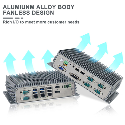 Fanless Mini Industrial Embedded Box PC Window 11 With 6*COM