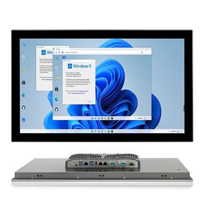 J6412 Quad Core Fanless Industrial Computer Embedded HMI All In One Dual Giga Lan
