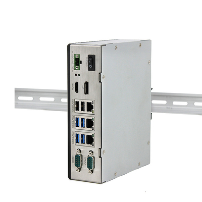 DIN Rail Industrial Fanless Mini PC Windows10/11 8gb With 3 X LAN