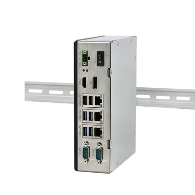 Rugged Embedded Industrial Computer J6412 Dual Lan Quad Core Windows10 DIN Rail Mount