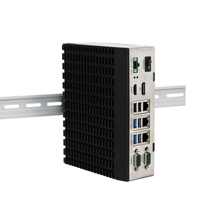 Rugged Embedded Industrial Computer J6412 Dual Lan Quad Core Windows10 DIN Rail Mount