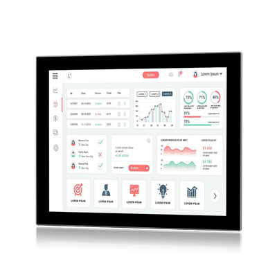 J6412 TPM2.0 Industrial Touch Panel PC Mounting Capacitive Touch Screen 4USB