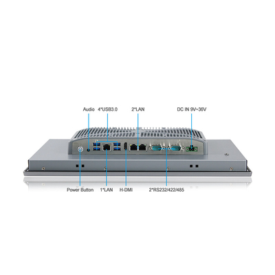 Fanless Embedded Industrial All In One Touchscreen PC J1900 J6412