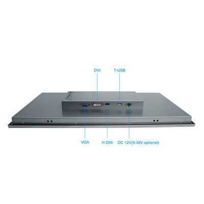 USB VGA 21.5" Embedded 10 Point Capacitive Touch Screen Aluminum Alloy Case