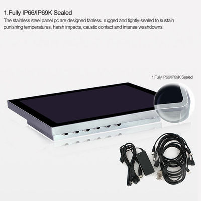 SUS 304 Stainless Steel Panel PC Fully Waterproof Anti Corrosion For Meat Processing