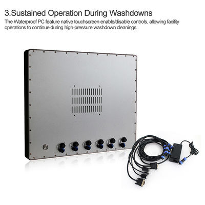 Ip66 Waterproof Flat Touch Screen Computers , Outdoor 19&quot; Fanless Hmi Panel Pc