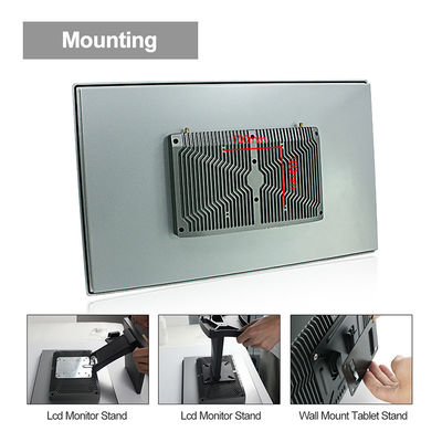 Embedded 21.5&quot; Touch Screen Dual Lan Pc TPM 2.0 Desktop Wall Mounted Fanless
