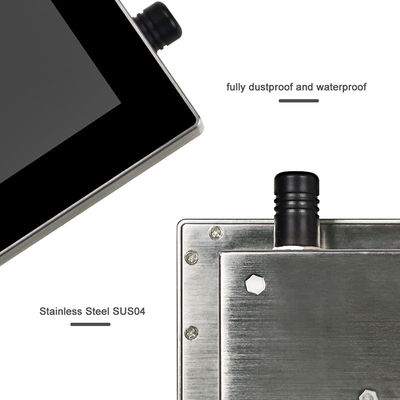 450cd/M2 Stainless Steel Panel PC Fully Enclosed IP69K 12 Inch 25W