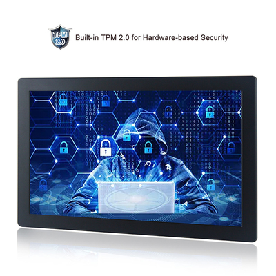 Resistive Touch Screen Fanless Embedded PC 21.5&quot; FHD LED I7 Panel Computers