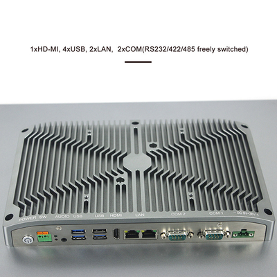 Resistive Touch Screen Fanless Embedded PC 21.5&quot; FHD LED I7 Panel Computers