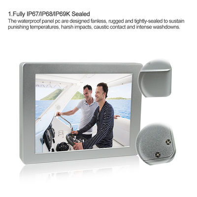 Quality 10.4" Led Medical Panel Pc , FCC IP68 IP69K Touch Panel Computer factory