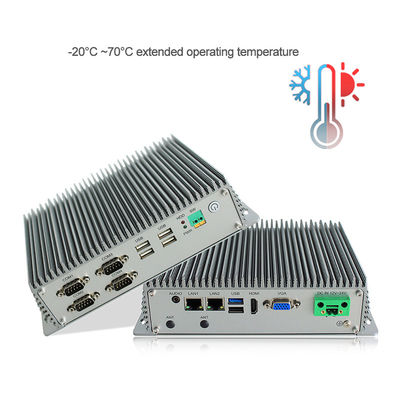 Quality Fanless Industrial Embedded Box PC Customized J1900 Quad Core factory